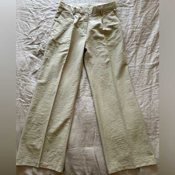 H&M Straight-Leg Linen-Blend Trousers - BNWT - sz 6 - Picture 6 of 9